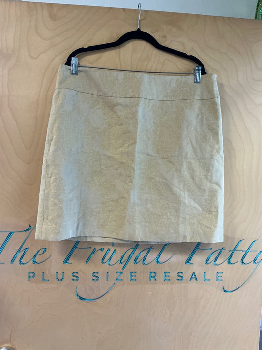 Ann Taylor LOFT Skirt - Beige, Gold - 16 NWT