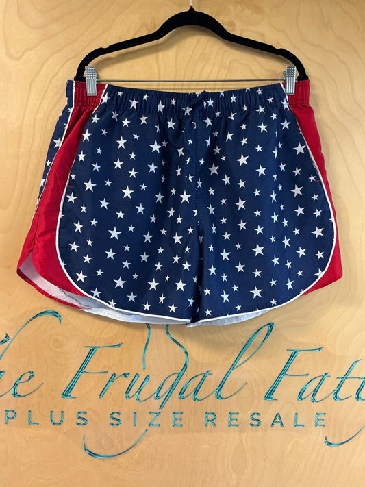 bcg Athletic Shorts - Red and navy blue with white stars - XL