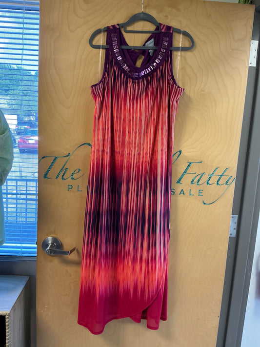 Catherine's Dress - Red and black with purple accents - 2X