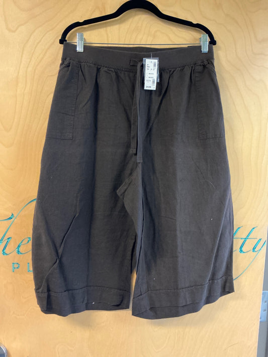 Avenue Wide-Leg Capri - Dark Brown - 22/24 NWT