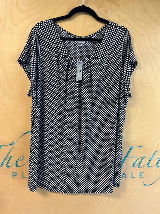 Worthington Woman Blouse - Black and white - 3X NWT