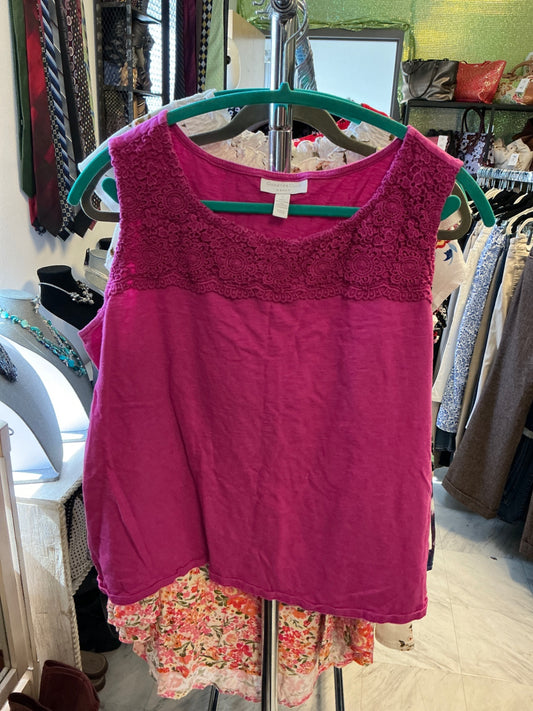 Charter Club Sleeveless Top - Pink - 1X