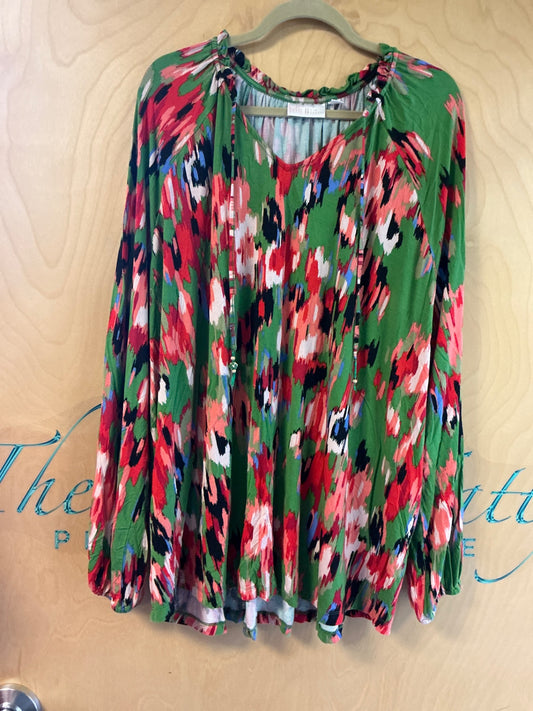 Belle by Kim Gravel Blouse - Multicolor (Green, Red, White, Black, Pink, Blue) - 4X