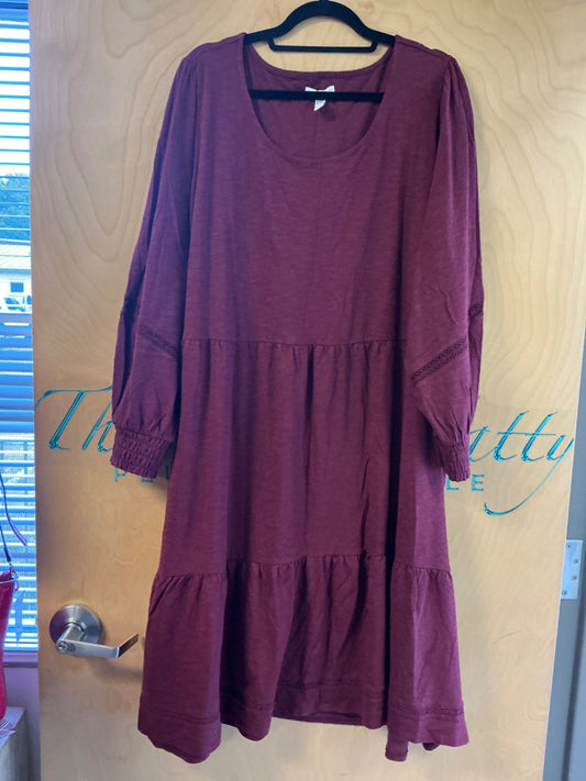 Canyon Retreat Dress - Burgundy - 3XP NWOT