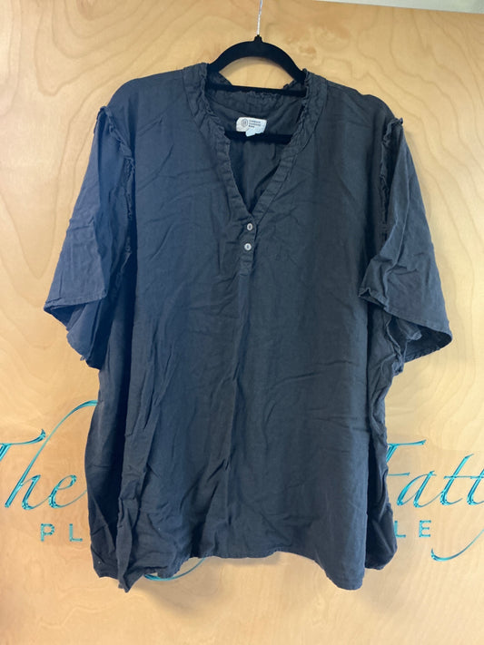 Candace Cameron Bure Blouse - Dark Gray - 5X