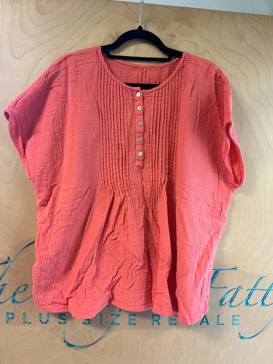 Blouse - Coral - 3X