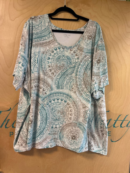 Catherine’s T-Shirt - Multicolor (Beige, Blue, Brown) - 4X