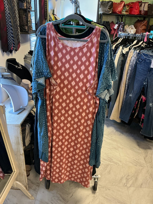 Candace Cameron Bure Dress - Pink and white - 5X