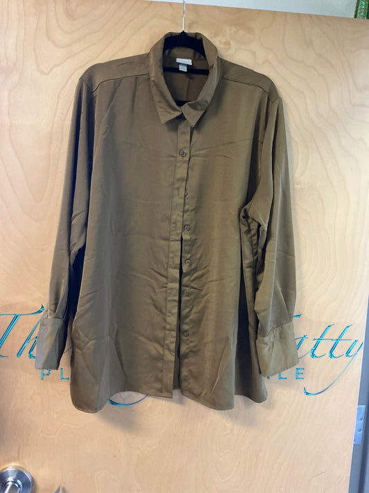 a new day Button-up Shirt - Olive Green - L
