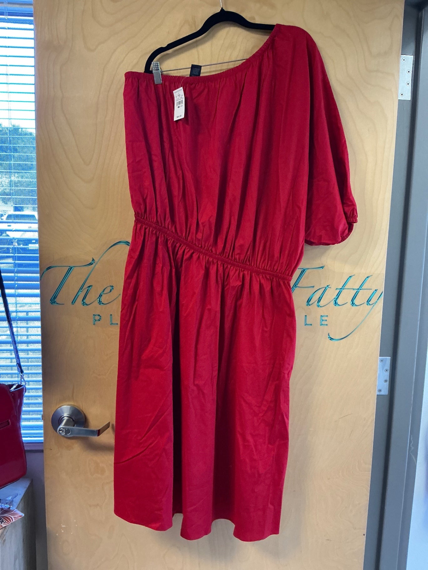 Ashley Stewart One Shoulder Dress - Red - 34/36 NWT