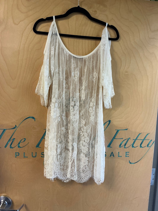 Avid Love Cold Shoulder Blouse - Cream - XXXXL