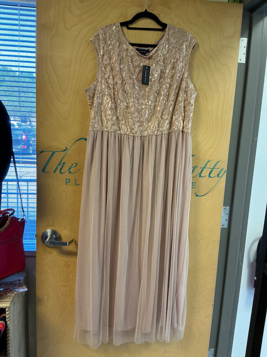 Cardalite Women’s Dress - Beige/Nude - 2X