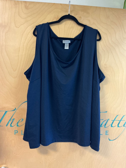 CATHERINES Sleeveless Blouse - Navy Blue - 5X 34/36