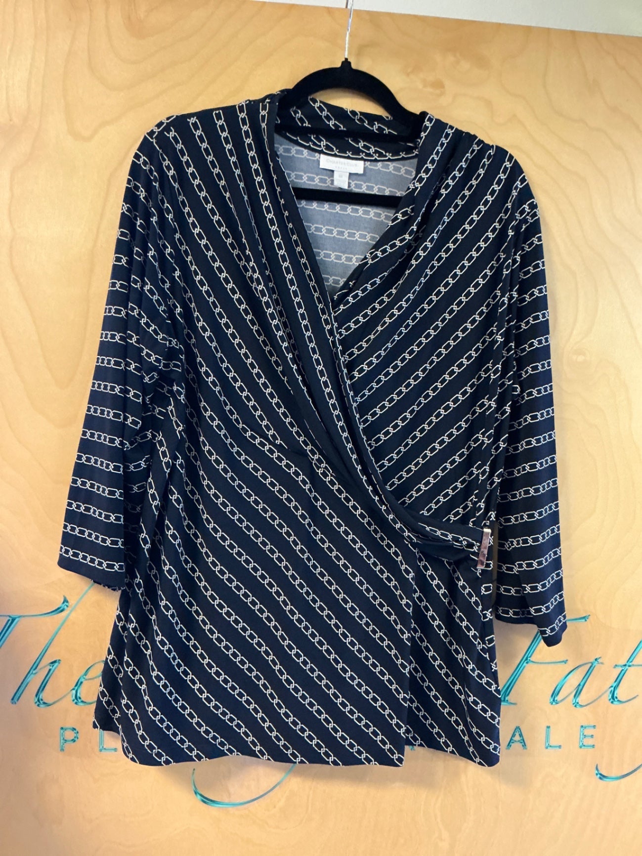 Charter Club Blouse - Black and white - 0X