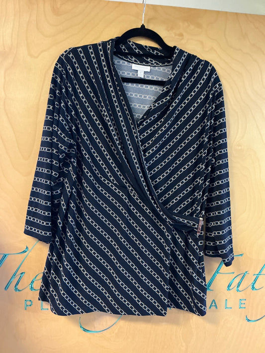 Charter Club Blouse - Black and white - 0X