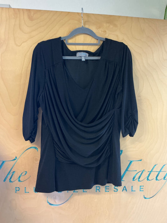 b-slim Blouse - Black - 2X