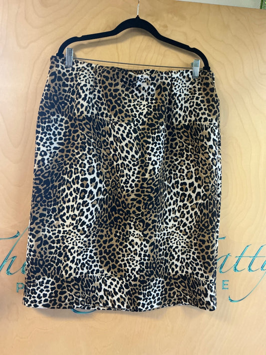 Cato Skirt - Leopard print (black and beige) - 18/20