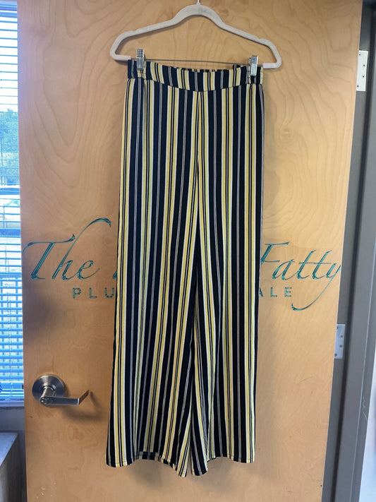 Cato Wide Leg Pant - Multicolor (Yellow, Black, White) - 18/20