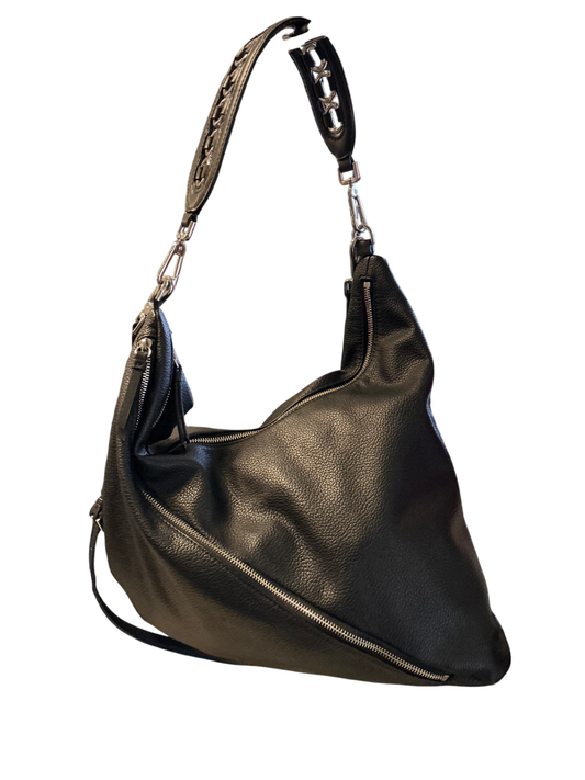 Calvin Klein Vegan Hobo Bag - Black - Large