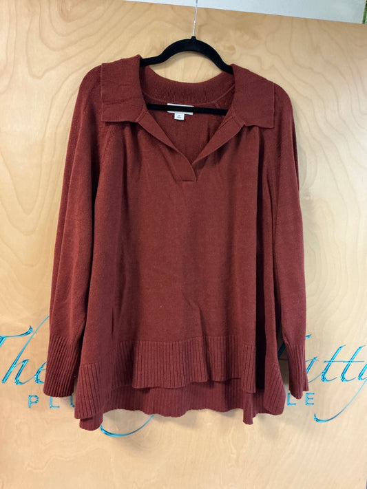 AVA & VIV Sweater - Rusty Brown - 3X