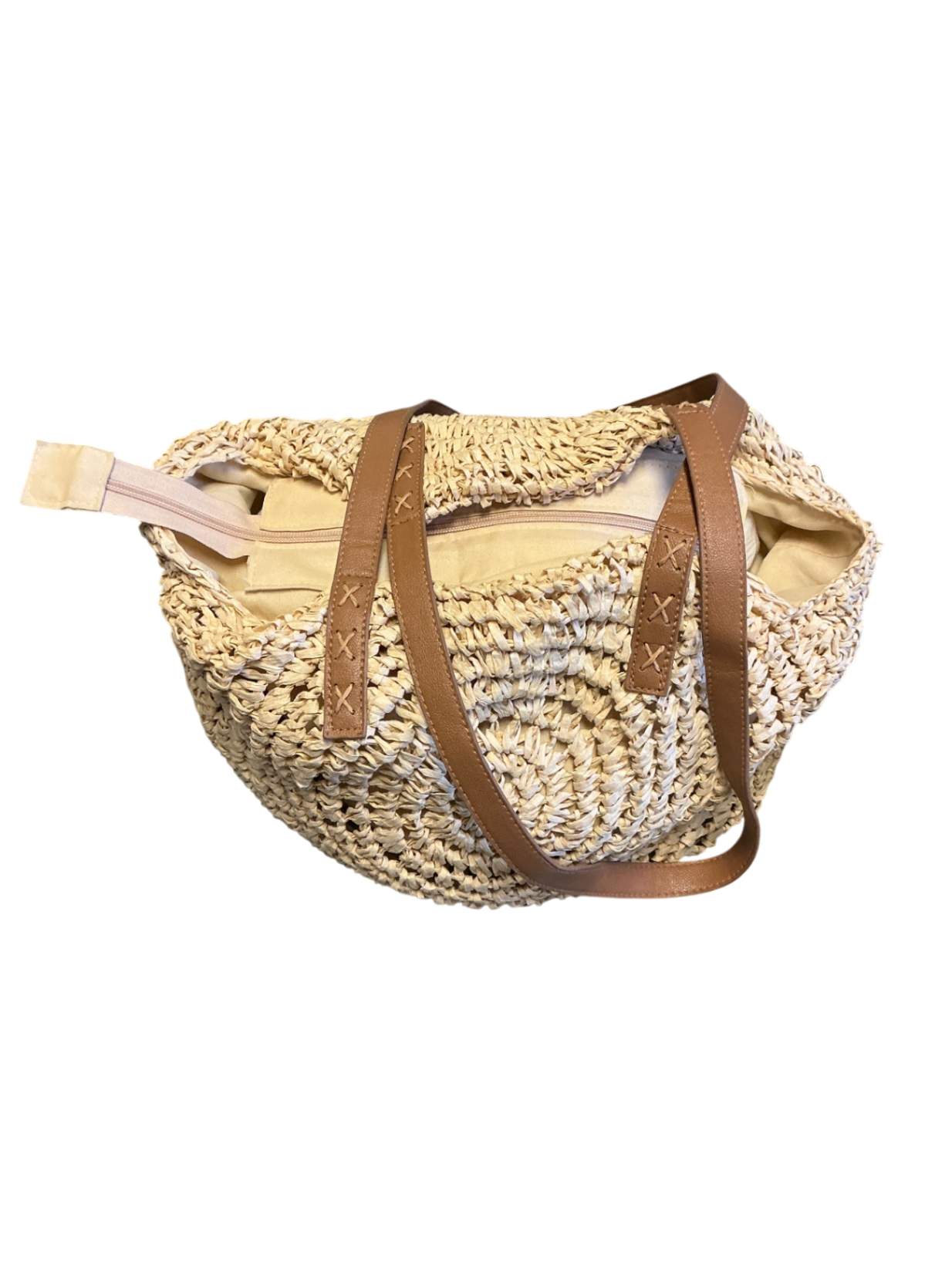 Beach Bag - Beige and Brown -
