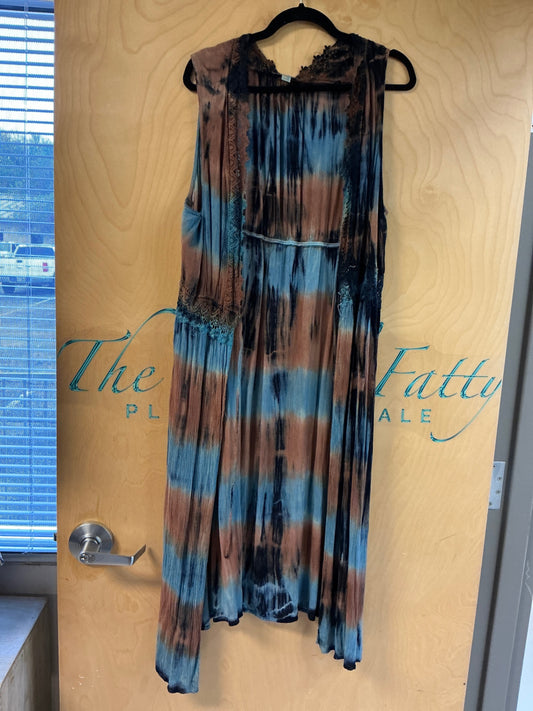 Cato Sleeveless Cover-Up - Multicolored (Blue, Brown, Black) - 18/20